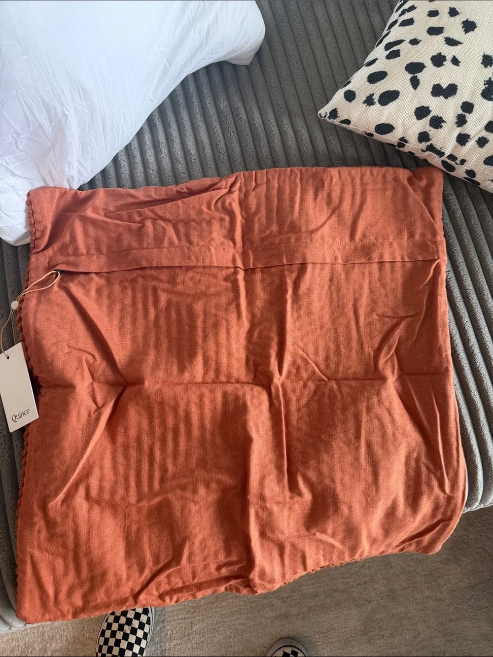 Quince Teracotta 20x20 Cotton Fisherman Pillow Cover NWT
